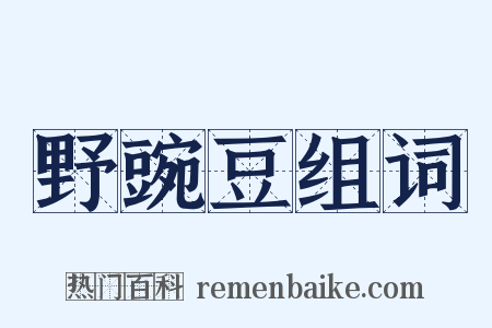 野豌豆组词是什么意思的图片